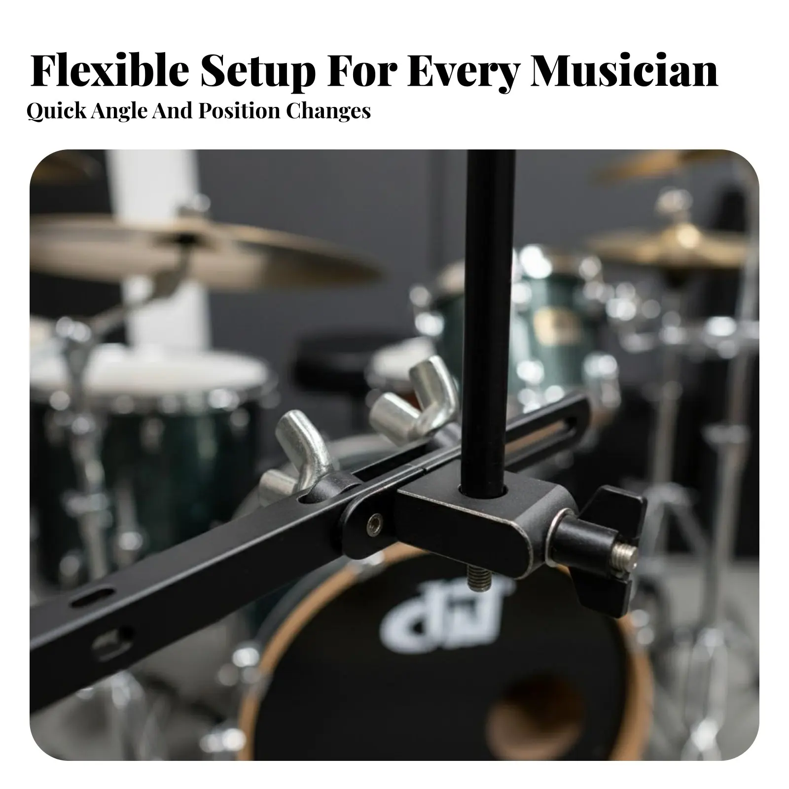 

Крепление-держатель для колокольчика, универсальное крепление для инструментов, аксессуар для стойки для тарелок, кронштейн для крепления перкуссии, полностью регулируемый