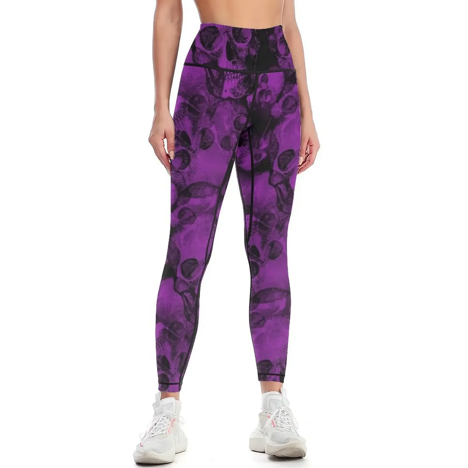 

Purple skulls Leggings sportswear woman gym 2025 trousers Fitness clothing gym pants Womens Leggings