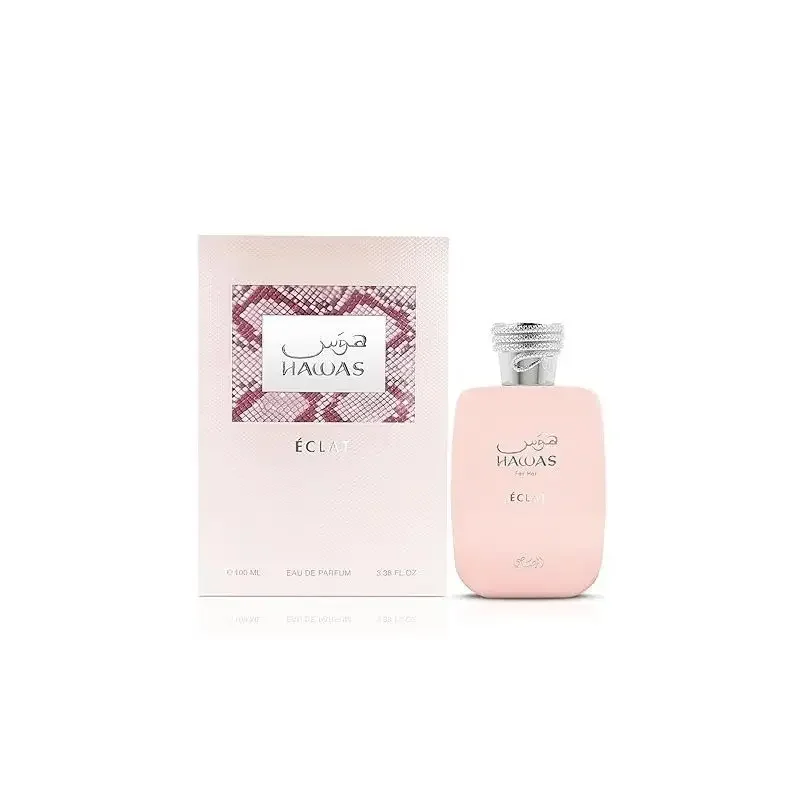 RASASI Hawas ECLAT 100ml Eau de Toilette - Long-lasting luxury Arabic perfume for women - Sweet notes of red apple, jasmine, pat