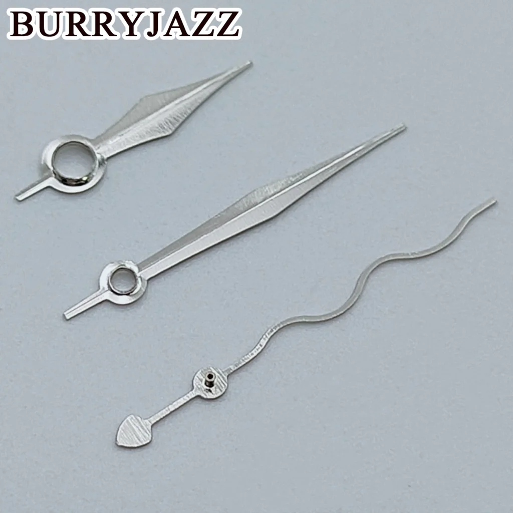 BURRYJAZZ NH35 NH36 NH38 7S26 7S36 4R35 4R36 Watch Hands No Luminous Curly Ripple Watch Hands Silver Gold Rose Gun Watch Hands