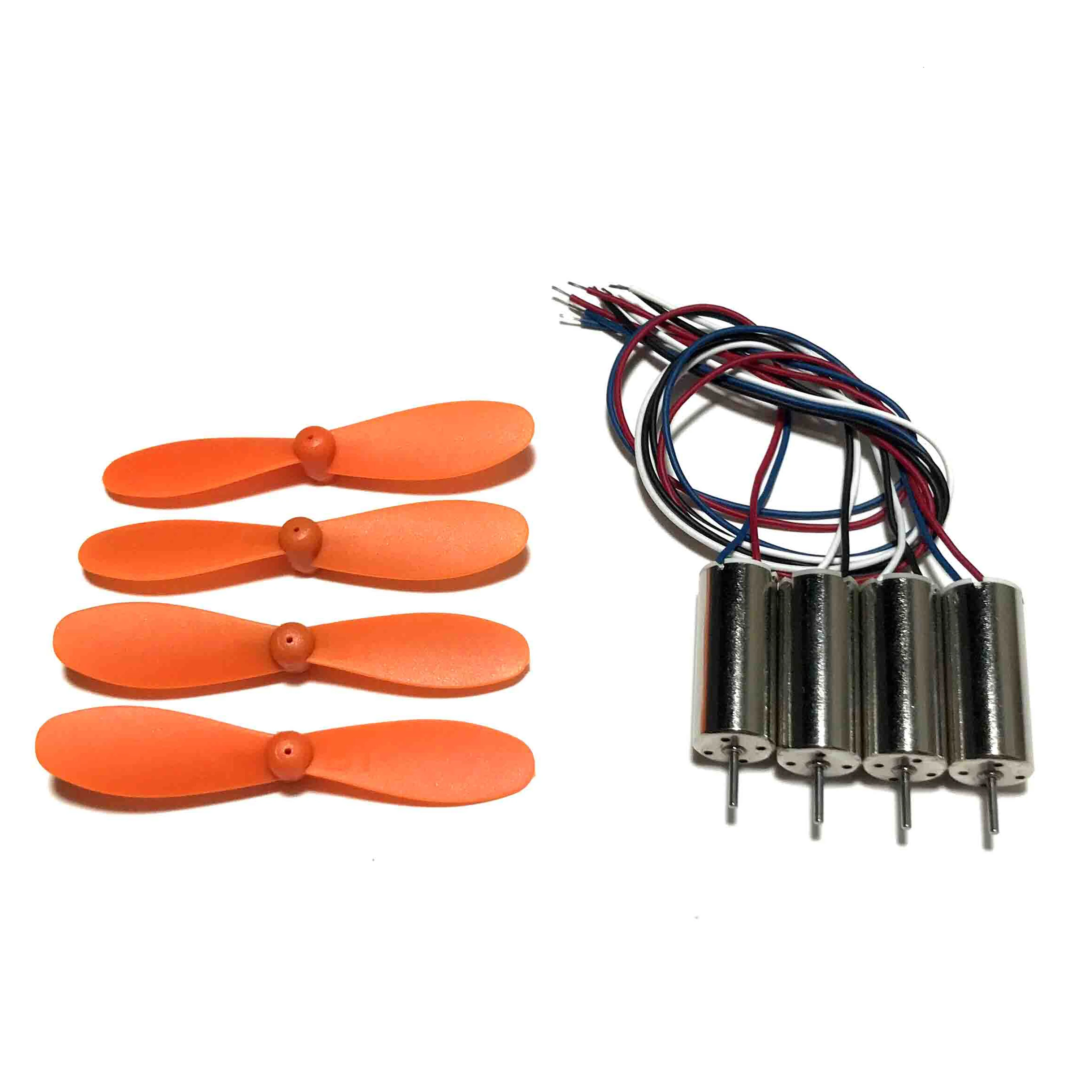 

4DRC V8 RC Mini Drone 4D-V8 Quadcopter 4PCS Motor Set + 4PCS Orange Color Propeller Blade Spare Part Kit Accessory