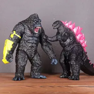 Godzilla VS Kingkong Figura de ação Gojira Soft Glue, King Ghidorah, modelo de articulações móveis para criança, presente do menino, 17-30cm 12 principais vendas boneco godzilla 30 cm - №3