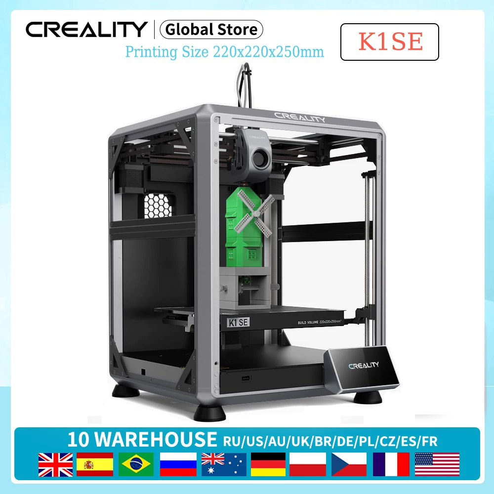 CREALITY 3D K1SE Printer Speedy with 600mm/s High Speed Printing Auto Leveling Dual-gear direct extruder 32mm³/s Max Flow Hotend