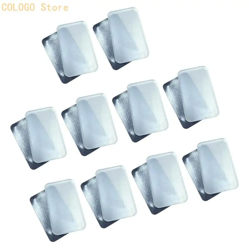 10 Pack Customizable Photo Magnets Craft Set with Clear Square Acrylic Panel, Adhesive Backing, DIY Photo Frame for Photo