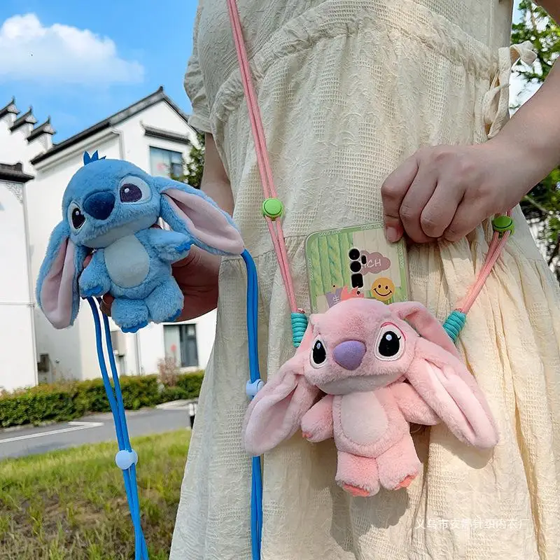 Popular Cartoon Plush Mobile Phone Back Clip Cute Cross-rope Doll Doll Doll to Free Your Hands and Prevent Losing Mobile Phone