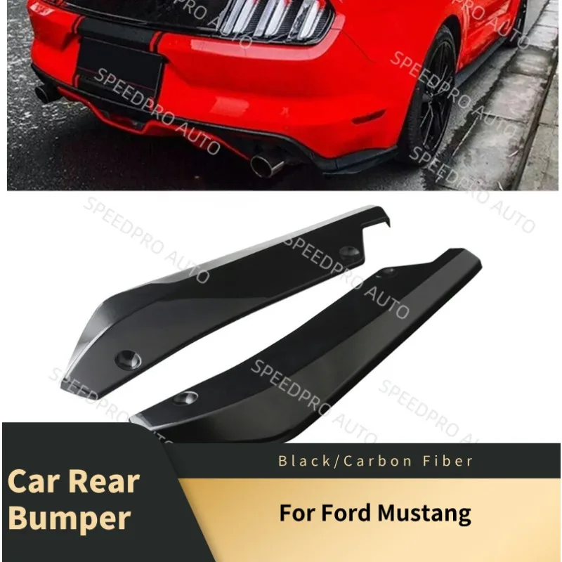 

Car Rear Bumper Lip Splitter Diffuser for F0rd Mustang Scratch Protector Spoiler Extension Winglets Side Skirt Black