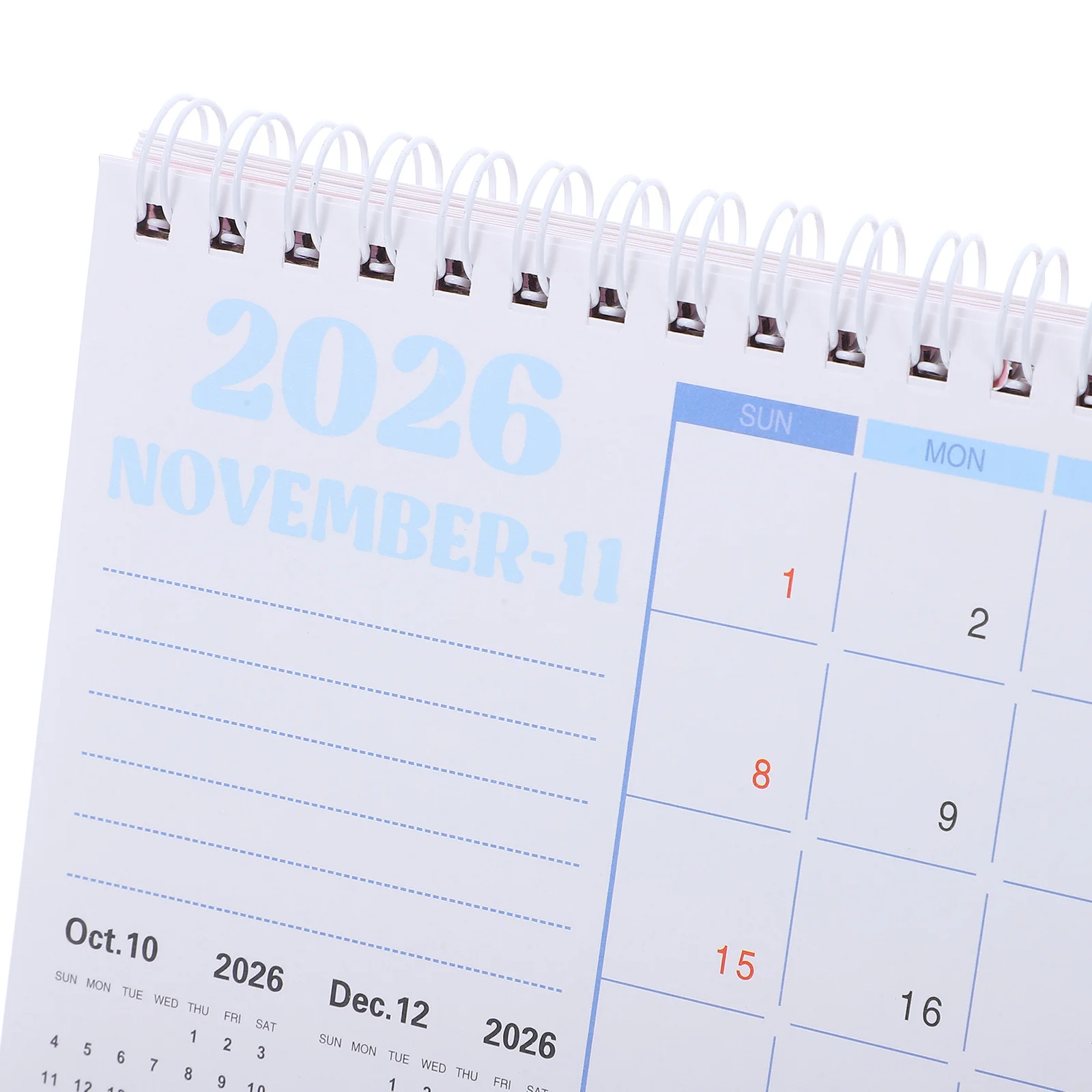 Desk Calendar 2026 Spiral Binding Small Standing Monthly Planner Sturdy Coil Desktop Organizer Office Home Calendar