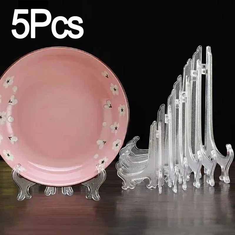 Estante plegable para platos, soporte de plástico para almacenamiento de imágenes, accesorio de cocina