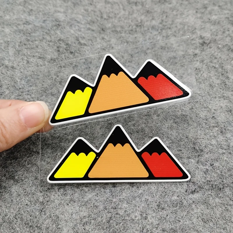 2PCS/SET Blue Black White Geometric Mountain Pattern Sticker 2pcs Waterproof Vinyl Decal for Car Motorcycle Laptop Decor