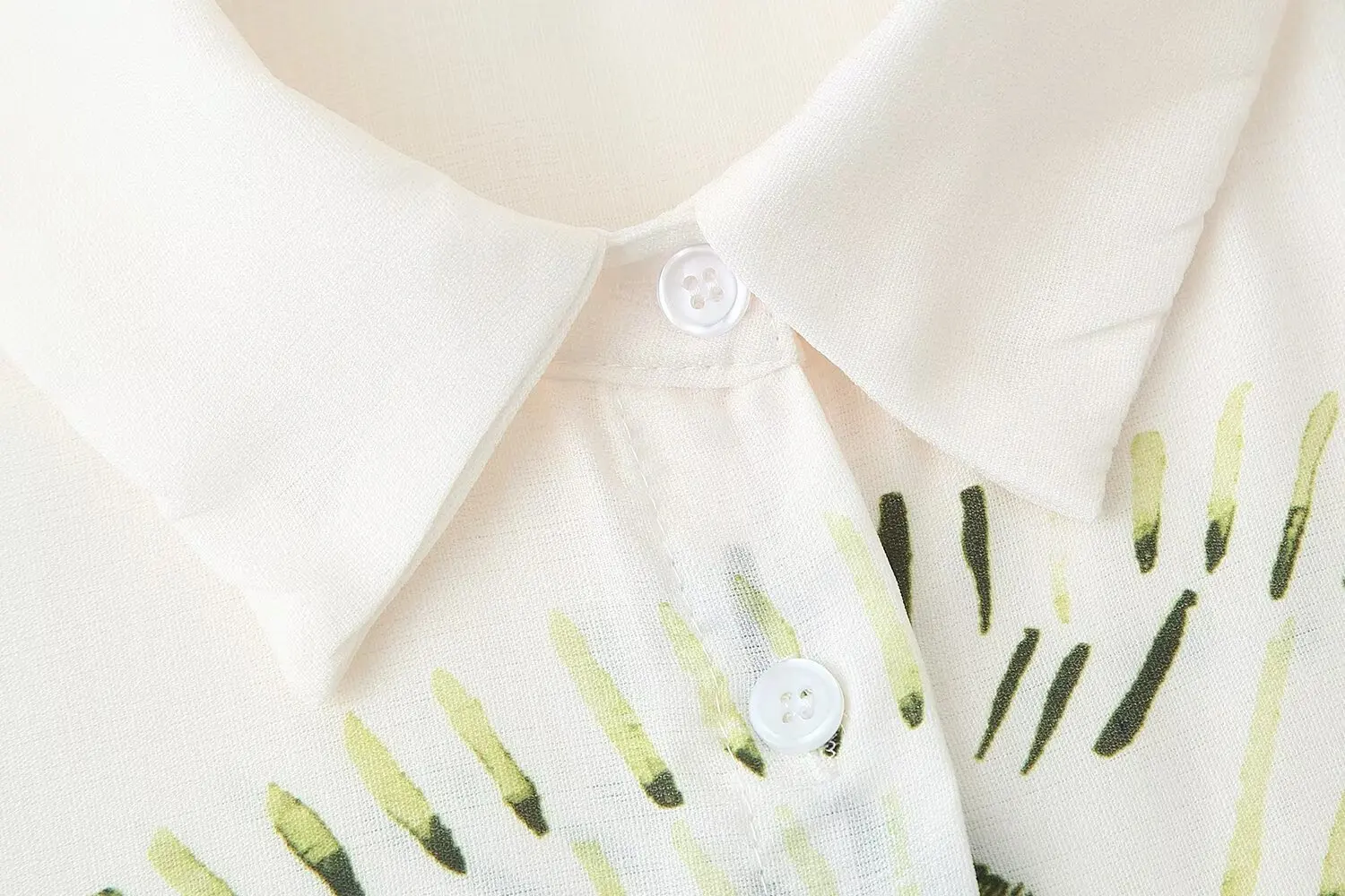 Setelan Longgar Gambar Cetak Wanita Kemeja Kancing Sebaris Lengan Panjang Kerah Lapel Celana Pendek Saku Pinggang Elastis Setelan Kasual Set Chic Baru Musim Panas