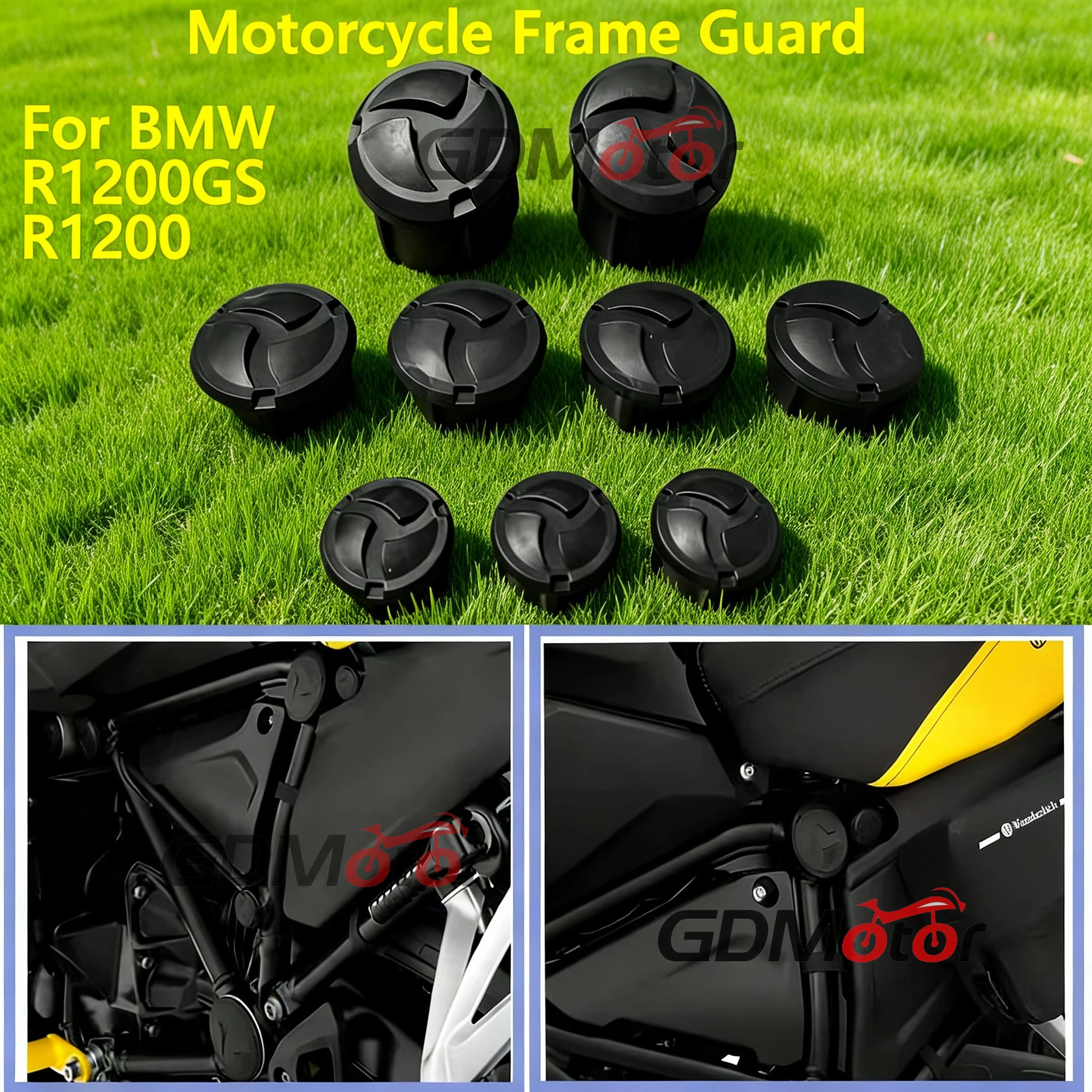 For BMW R1250GS R 1250 GS Adventure R1250GSA R1200GS LC Adventure R1200GSA LC Motorcycle Frame Hole Cover Caps Plug  11PCS
