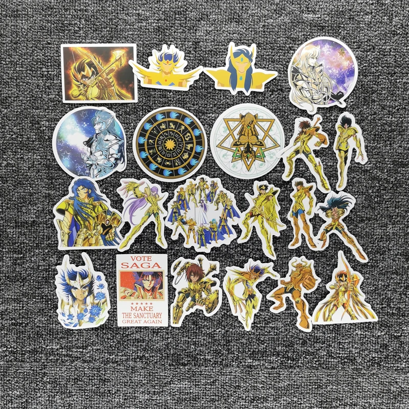 50PCS Car Stickers Saint Seiya Seitoushi Anime Graffiti Baby Decoration For Motorcycle Helmet Laptop Tablet Ipad Glass Trunk Bag