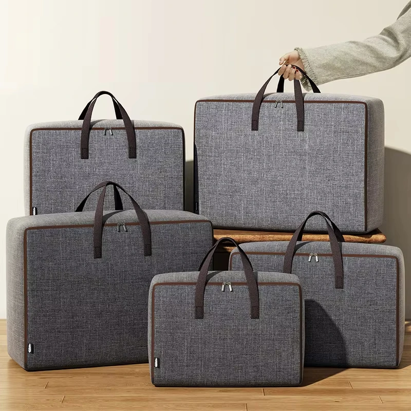 

Сумка для упаковки одежды, водонепроницаемая прочная сумка для багажа с ручкой, органайзер для гардероба, 1 шт., сумка для хранения одеял большой емкости, Оксфорд