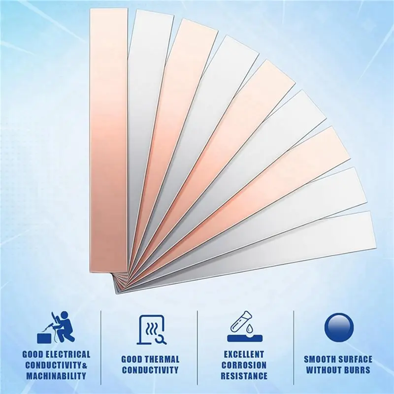 [Superx&KND]24 Pcs Pure Copper Zinc Anode Sheet 99.9% High Purity Copper Zinc Electrode Strips 0.04 Inch X 0.98 Inch X 5.98 Inch