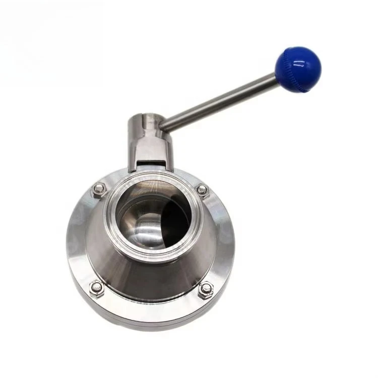 تصنيع نوعية جيدة 2 بوصة DN15 صمام التحكم الصحي 304 الفولاذ المقاوم للصدأ فراشة نوع الكرة صمام