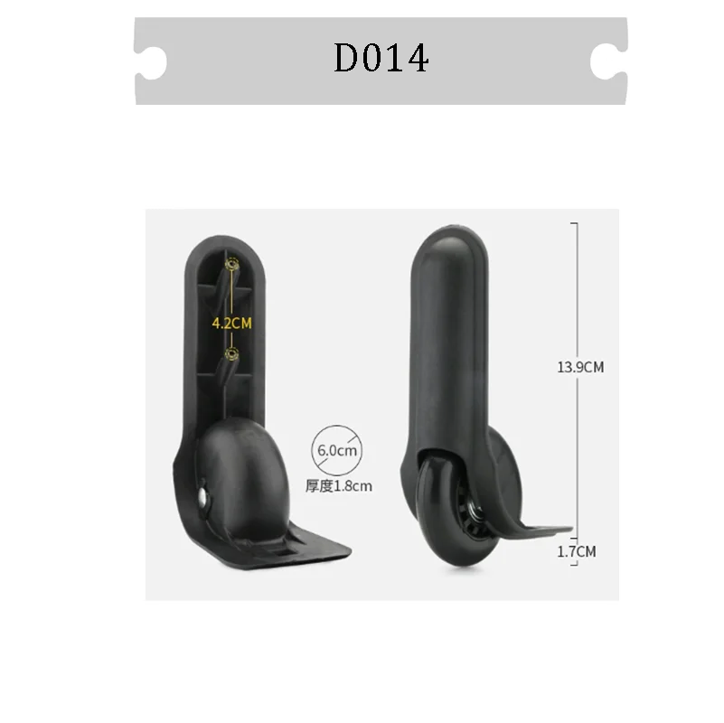 For D-014 Universal Suitcase Replacement Wheels Wearproof 360° Rotating Casters Lightweight Luggage Repair Accessories