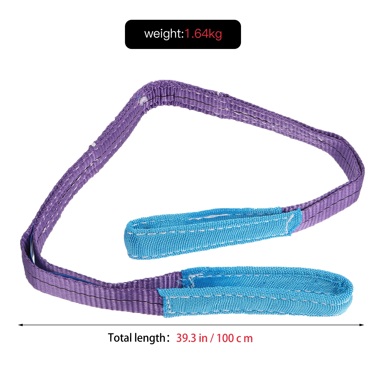 Flat Sling Hoisting Belt Winch Lifting Polyester Recovery Webbing Eye
