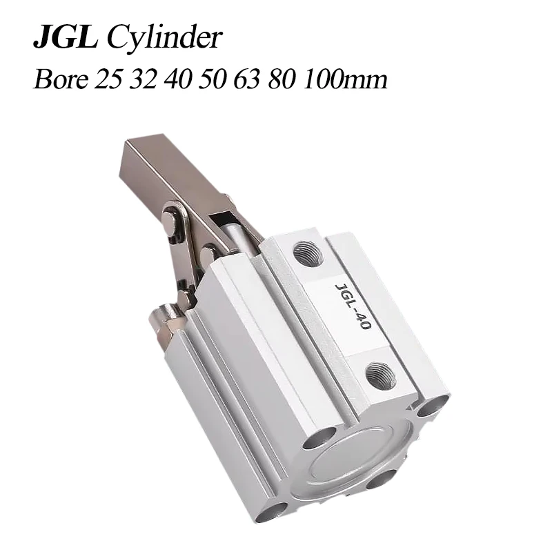 Cilindro Neumático JGL 25 32 40 50 63 80 100, Cilindro de Palanca JGL, Brazo Oscilante XJGL Pequeño, Dispositivo de Sujeción Mecánica por Debajo