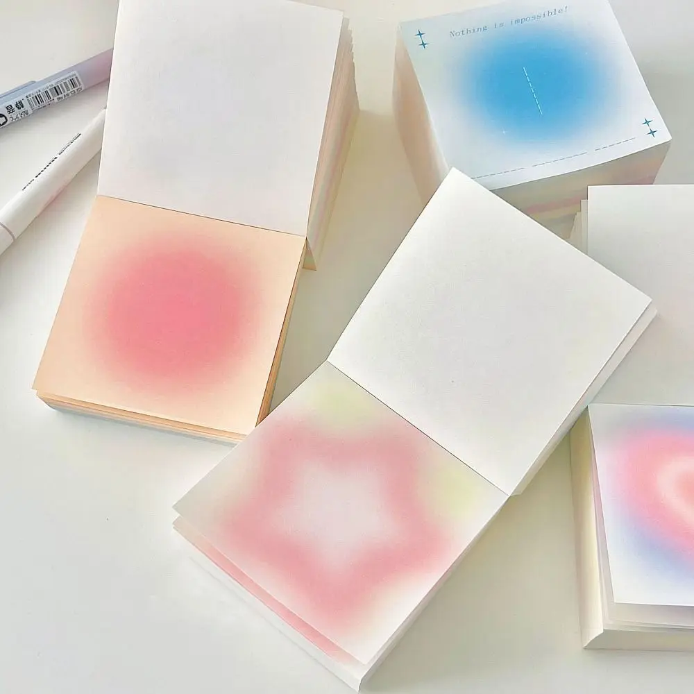 400Sheets Multifunctional Gradient Memo Pad Dusk Sun Halo Tearable Note Paper Non-Sticky Message Notes School Office