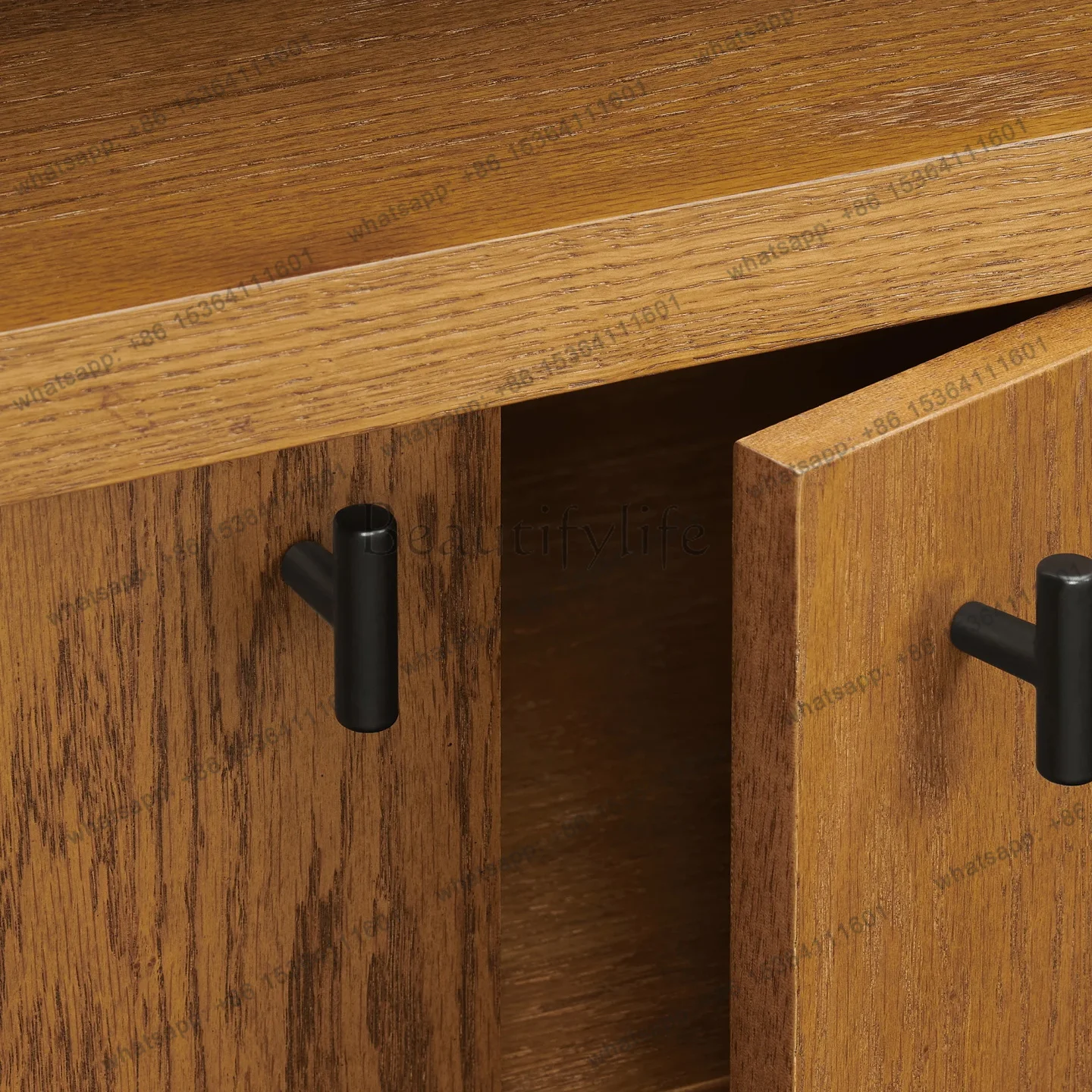 Solid wood TV cabinet, retro ash wood living room, storage against the wall, opposite door storage, entrance cabinet