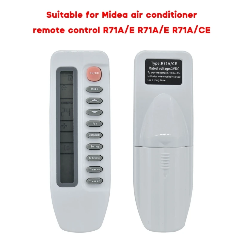 New Remote for Midea R71A R71A Air Conditions Remote Control Comfortable to Hold Controller Convenient to Operate