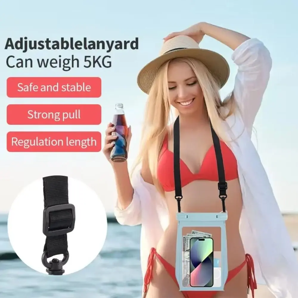 

Anti-Scratch Waterproof Phone Bag Lightweight Transparent Waist Waterproof Bag Portable ABS Swimming Storage Bag Boating