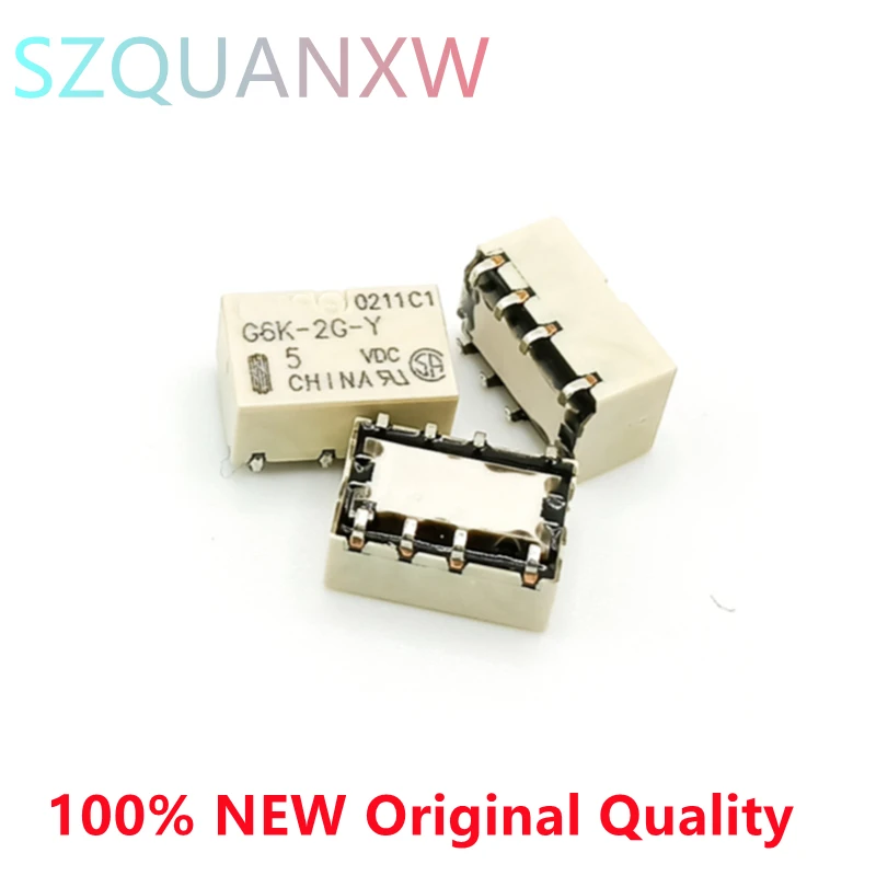 

10PCS Original Signal Relay G6K-2G-Y-3VDC G6K-2G-Y-5VDC G6K-2G-Y-12VDC 8PINS 3VDC 5VDC 12VDC 24VDC