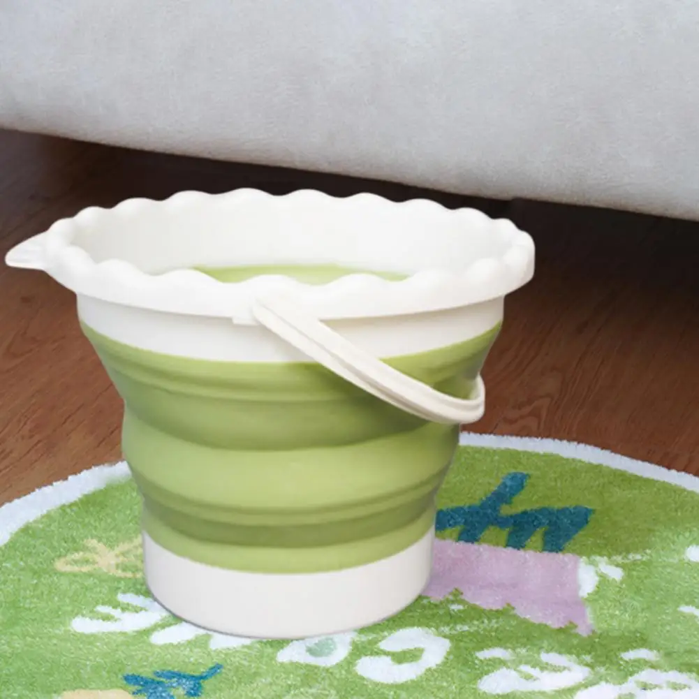 Hold Paintbrush 4 Holes Foldable Design Pen Wash Bucket Household Accessory