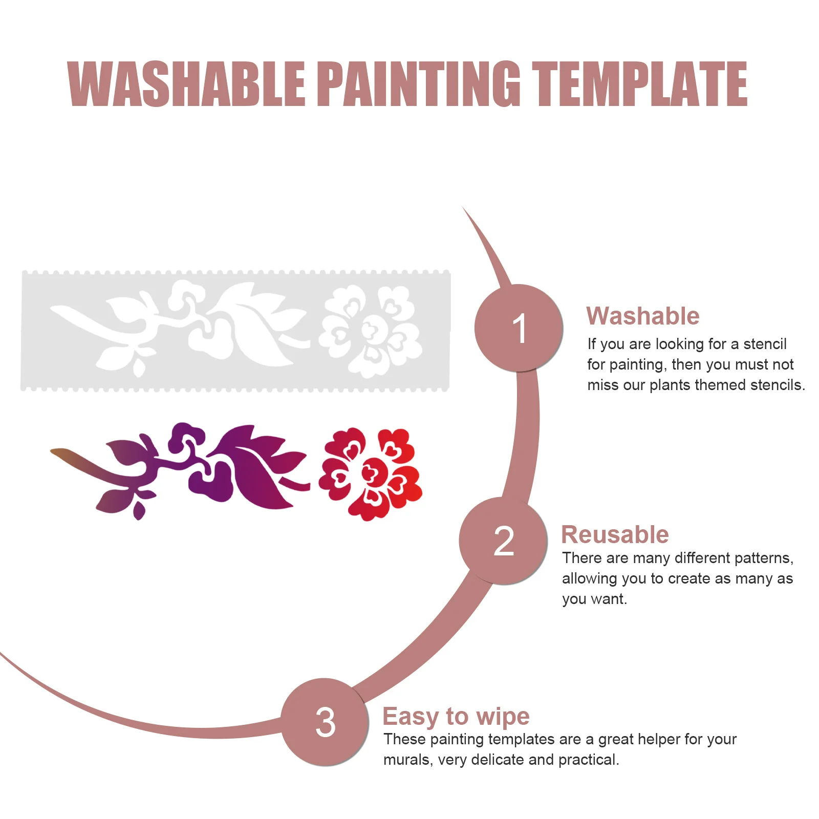 

4Sets Washable Painting Stencils for Crafts DIY Templates Kids Art Decoration Reusable No Harm Stencils Painting Templates