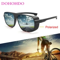 Gafas de sol polarizadas para hombre, gafas de sol cuadradas con cristales espejados de diseñador de marca para mujer, gafas de sol con revestimiento para conducir, gafas de sol WarBLade