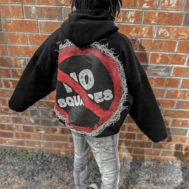 Streetwear Y2K Zip Up Hoodie Men Women New Style Gothic Long Sleeve Jacket Sweatshirt Harajuku Hip Hop Oversized Hoodie 2024 New