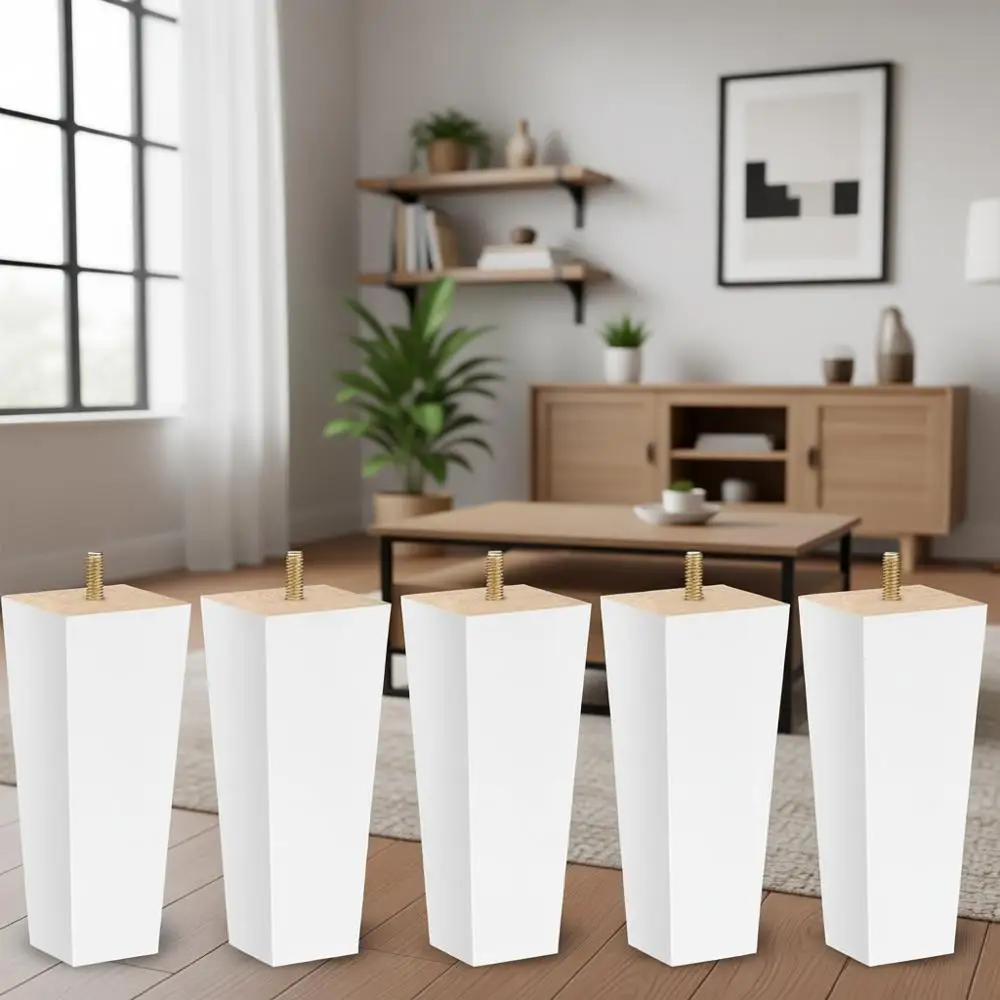 

Набор из 8 ножек для дивана из массива дерева (6 шт.) с Т-образными гайками M8 для диванов, кресел, кроватей и шкафов - натуральные деревянные ножки для самостоятельной сборки и ремонта