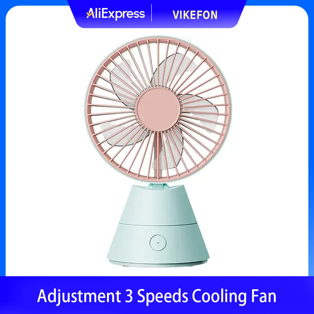 

Desk USB Fans Shake Head Adjustment 3 Speeds Cooling Fan Lightweight Multifunctional Must Have For Office Picnic Table Bedside