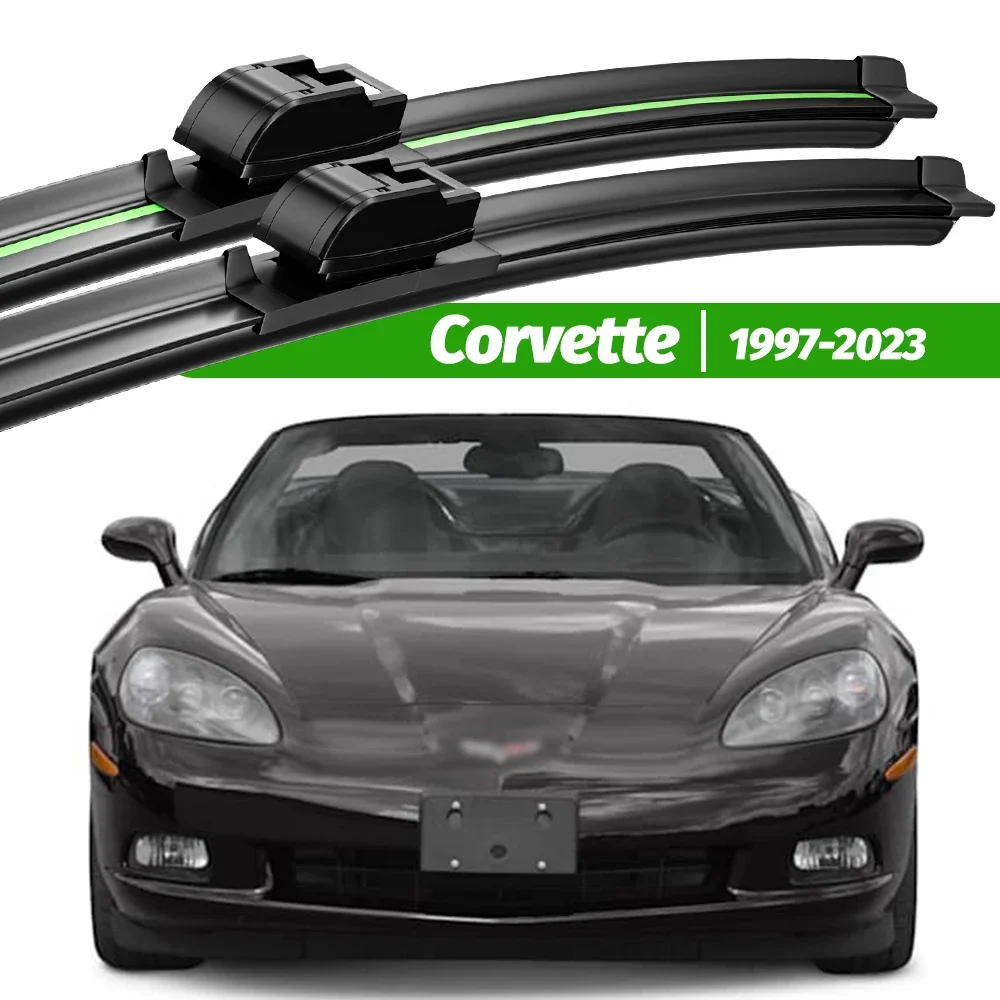 

For Chevrolet Corvette C5 C6 C7 C8 1997-2023 2pcs Front Windshield Wiper Blades 2010 2016 2021 Windscreen Window Accessories