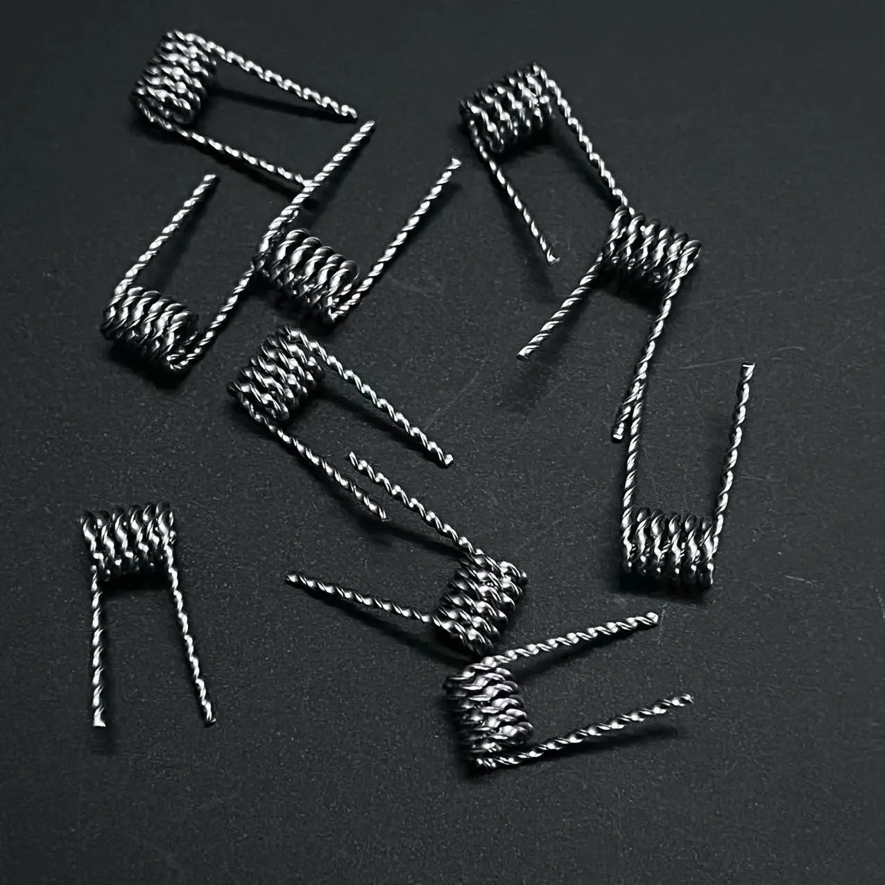 10/20/30 PCS A1 Flat Twisted Wire Fused Clapton Coils Premade Wrap Alien Mix Quad Tiger Coils Heating Resistance Coil Tool Parts