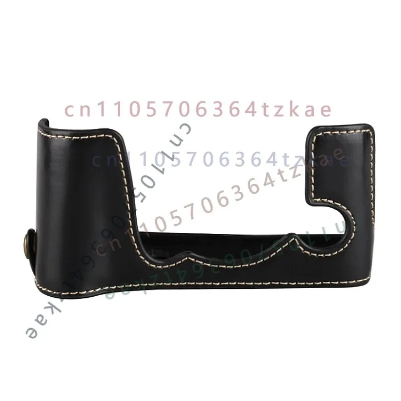 PU Leather Half Body Camera Case Protective Shell With Base Screw Portable Camera Bag for Fujifilm X‑E3 X‑E4 Mirrorless Camera