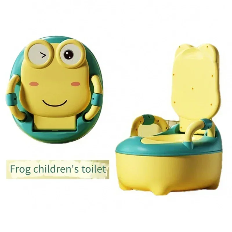 Children's Toilet Seat Frog Toilet Portable Baby Toilet Seat Household Boys and Girls Baby Potty Urinal Basin Baby Bucket Potty