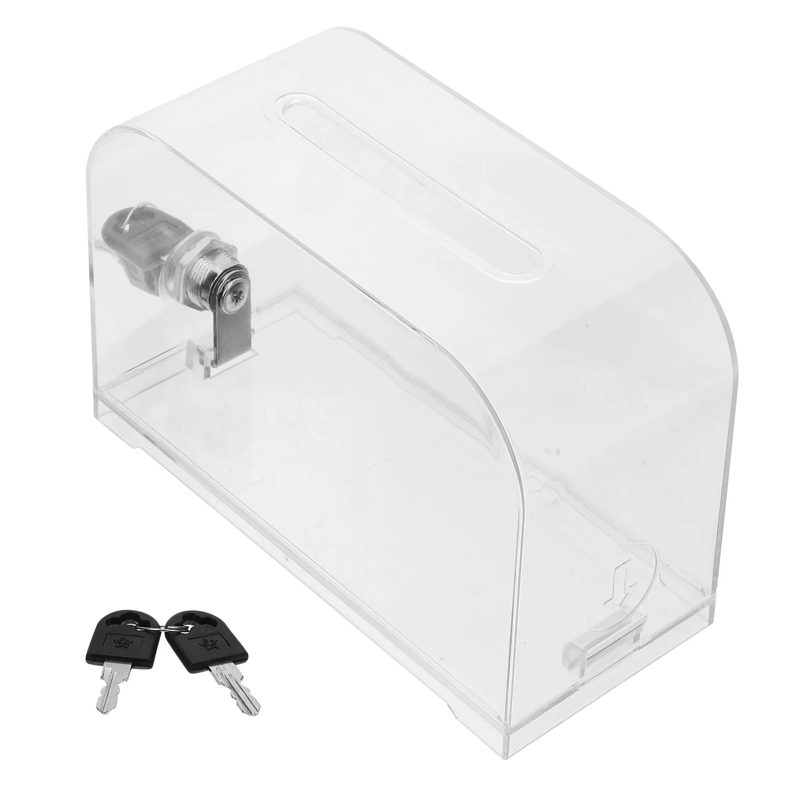 

1 Set Business Cards Case Company Ballot Multifunctional Holder For Conference Office Storage Box With Lock Transparent Card