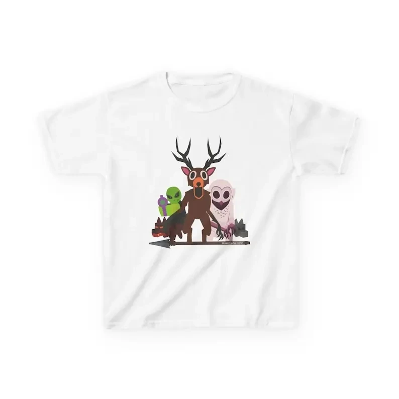 99 Nights in The Forest Inspired Deer Owland Alien Funny Game Tee Perfect for Nature Lovers Birthday Gifts Halloween Kids Tops