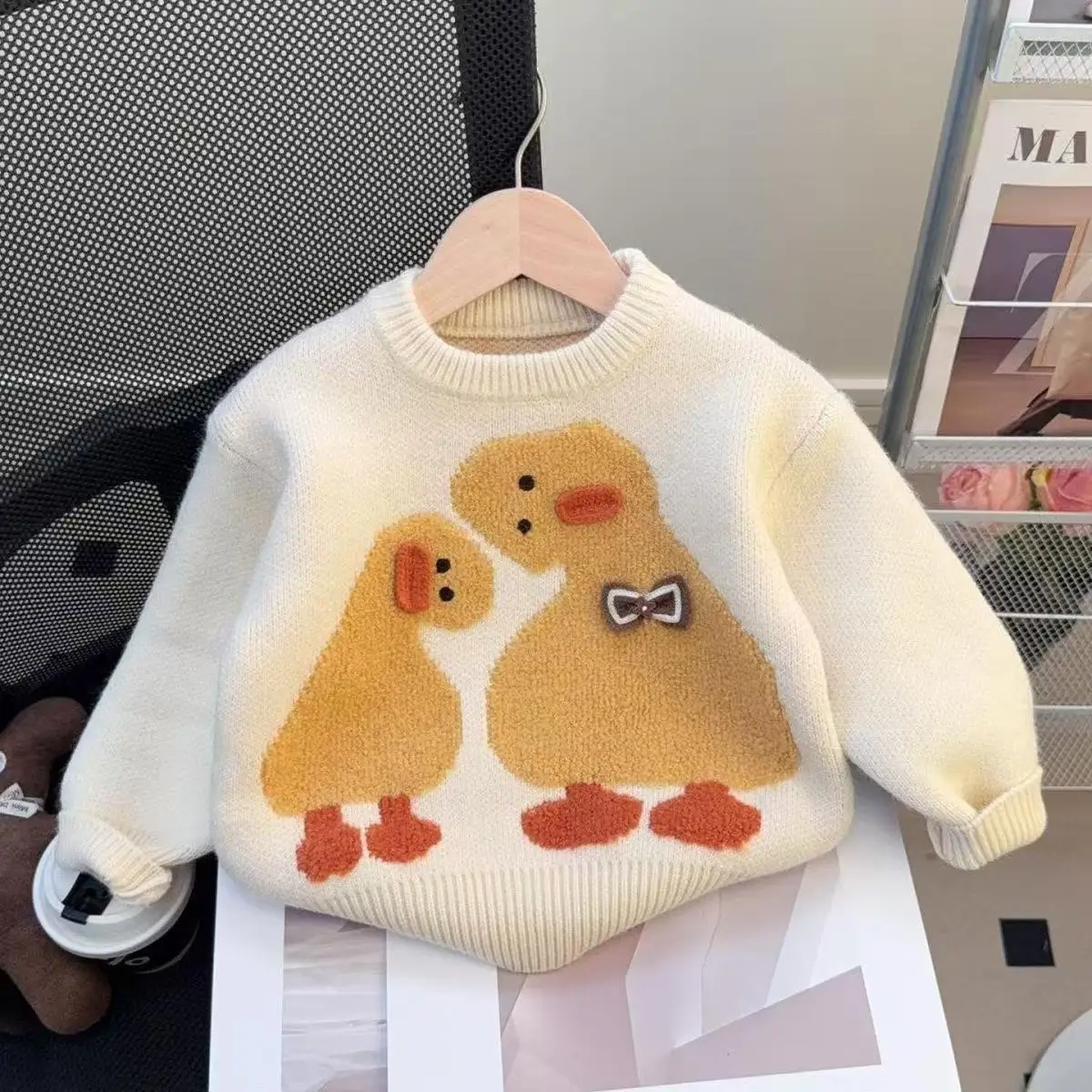 

Children's Sweater Autumn And Winter 2026 New Style Boys' and Girls' Thick Warm Cartoon Top Boys' and Girls' Sweaters