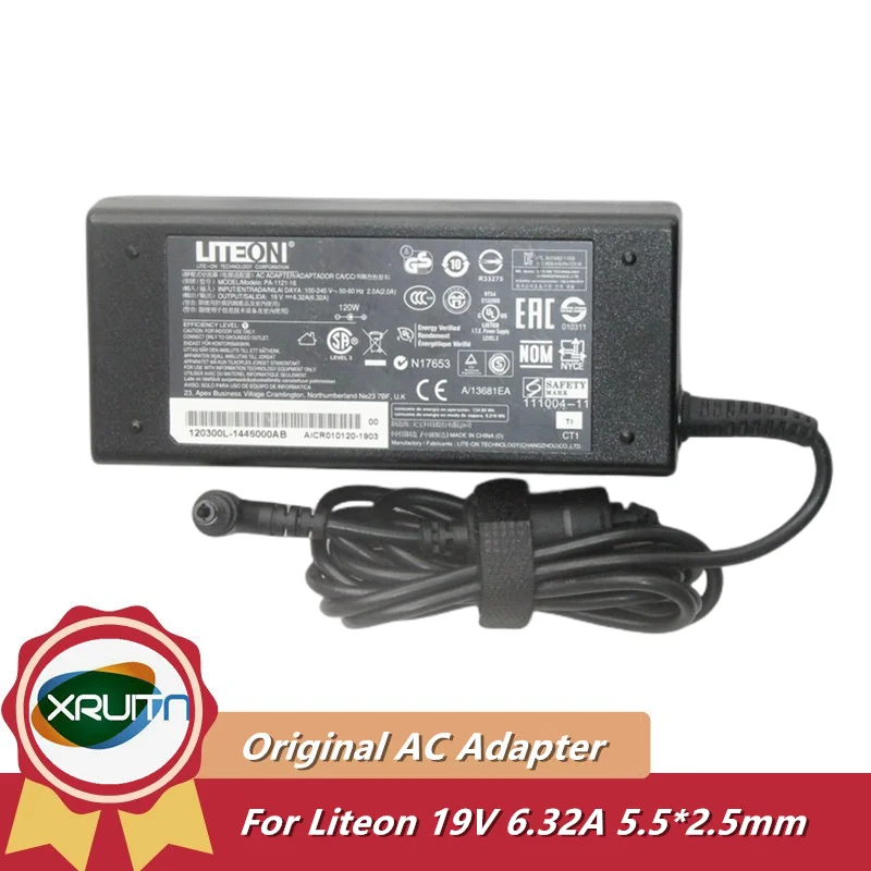 

Original LITEON PA-1121-16 AC Power Adapter Charger 19V 6.32A 120W 5.5x2.5mm Laptop Power Supply Adaptor