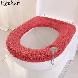 Toilet Seat Cover Solid Simple O-shape Washable Winter Warm Bathroom Popular Daily Basic Household Hot Sale Home Closestool New