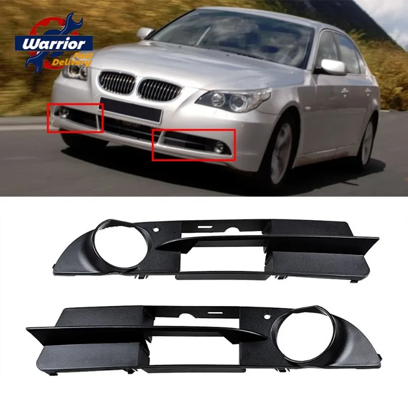 Front Fog Light Bumper Grille Trim Cover Fog Lamp Cover for BMW 5 Series E60 E61 525i 525xi 530i 550i 51117049243 51117049244