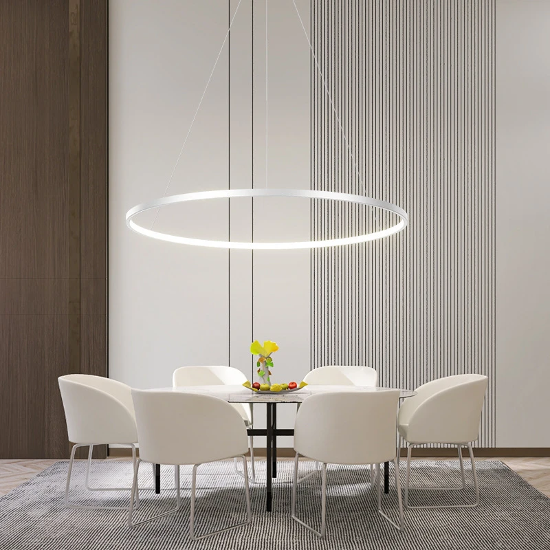 Imagem -02 - Modern Circular Led Teto Lâmpada Pingente Dining Living Room Mesa Central Decoração do Quarto da Cozinha Luminária de Suspensão