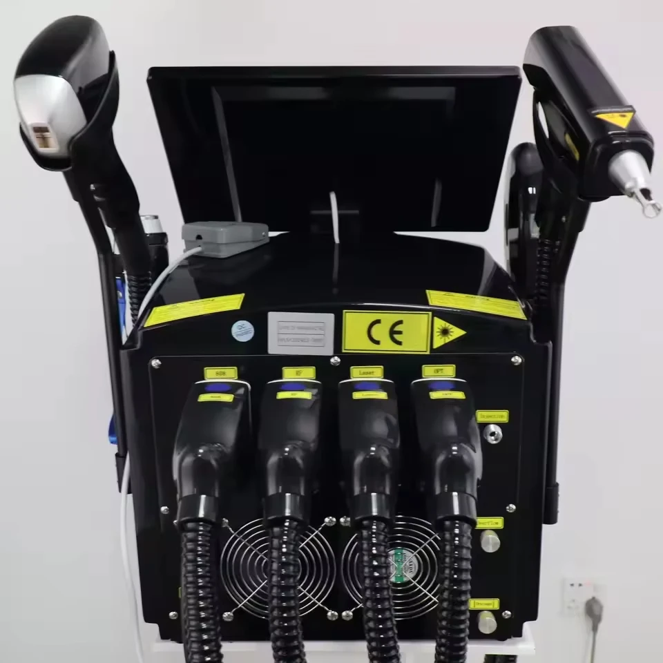 4in1 4000 واط سوبرانو تيتانيوم الجليد البلاتين ديود 755 808 1064nm 4 الطول الموجي ليزر ND: YAG آلة آلة إزالة الشعر غير مؤلم