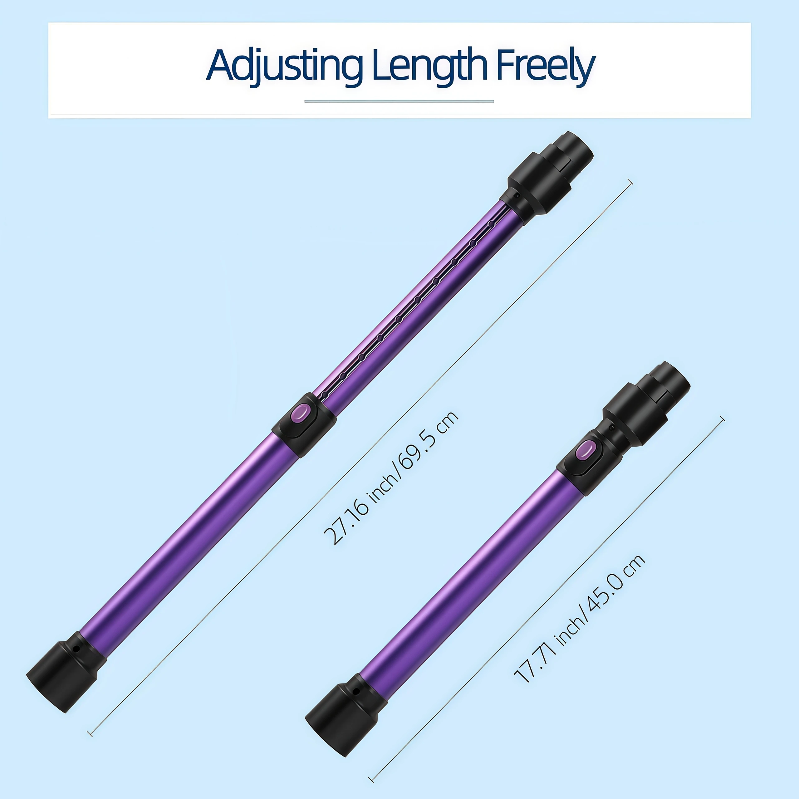 For Dyson V15 V8 V10 V11 V7 Quick Release Conductive Metal Extension Telescopic Tube Wireless Vacuum Cleaner Accessories Part