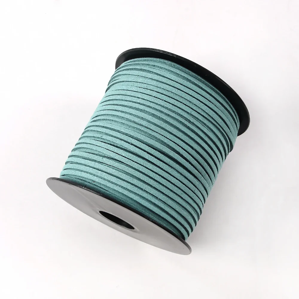 10M 2.4mm Suede Leather Cords Artificial Leather Flat Thong Cord Bracelet Necklace Findings Rope String For Jewelry DIY Making