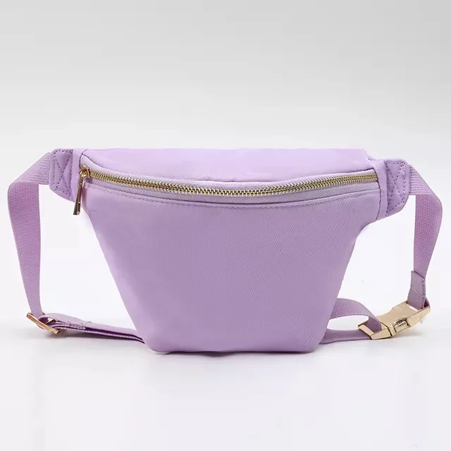 Bolsa de cintura de nylon impermeável para homens e mulheres, bolsa durável para esportes ao ar livre, mochila Fanny Crossbody, 6 cores