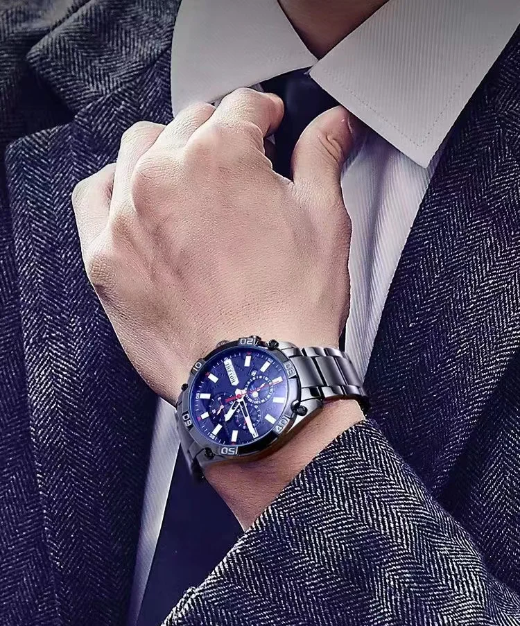 ساعة ميكانيكية للرجال من BOYZHE مقاس كبير للرجال، ساعة رياضية مضيئة دقيقة للرجال