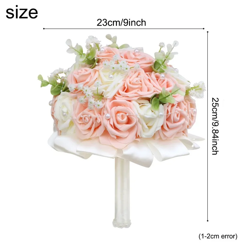 

Cross-border European American Bridal Wedding Bouquet, Mori Simulation Bouquet PE Foam Rose Bouquet Wedding Supplies